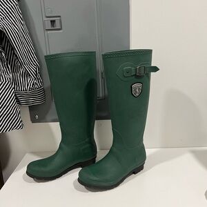 KAMIK Jennifer Rubber Rain Boots Tall Waterproof Non-slip Green SZ 7